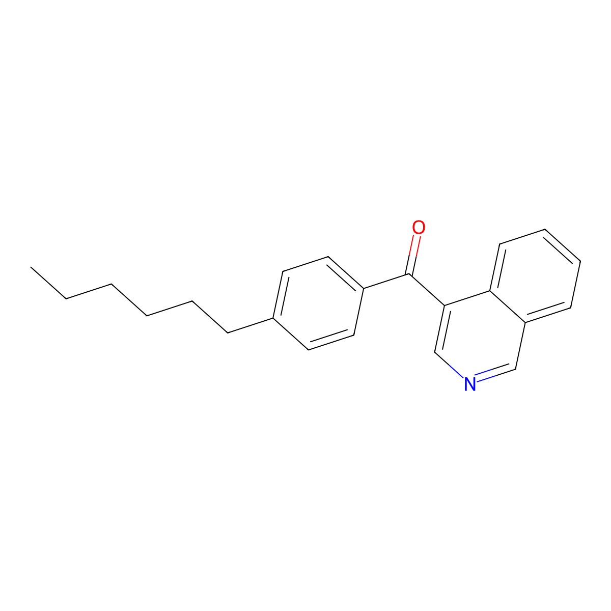 4-(4-Hexylbenzoyl)isoquinoline molecular structure, CAS 1187167-89-0