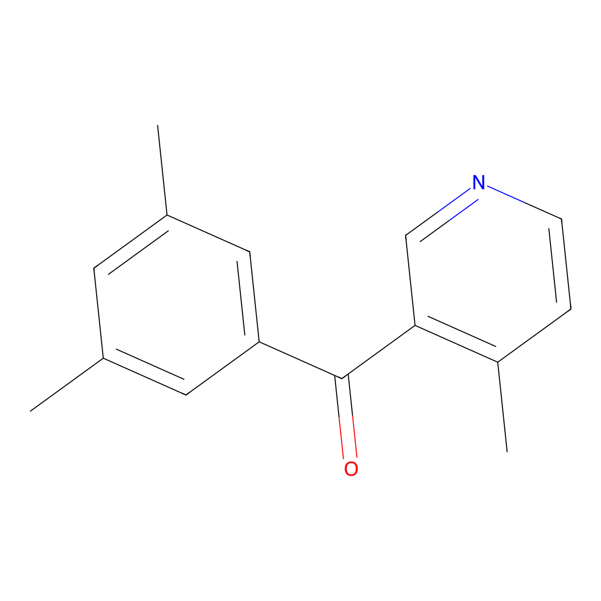 3-(3,5-Dimethylbenzoyl)-4-methylpyridine molecular structure, CAS 1187167-90-3