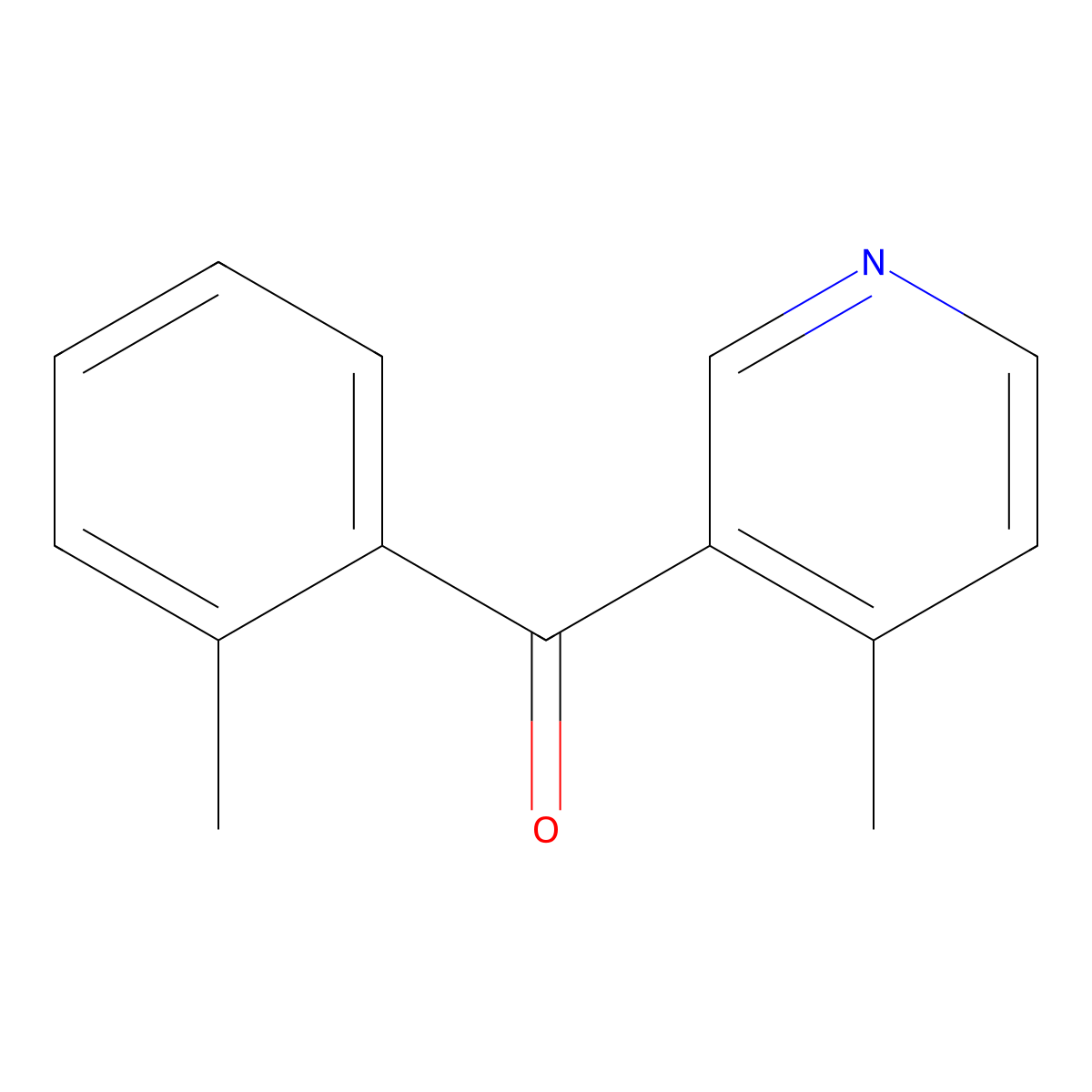 3-(2-Methylbenzoyl)-4-methylpyridine molecular structure, CAS 1187167-91-4