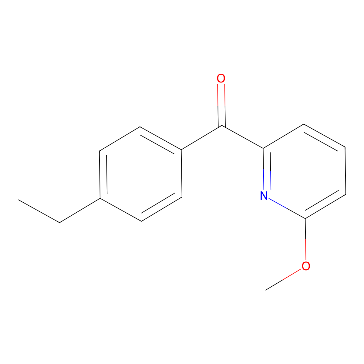 2-(4-Ethylbenzoyl)-6-methoxypyridine molecular structure, CAS 1187167-93-6