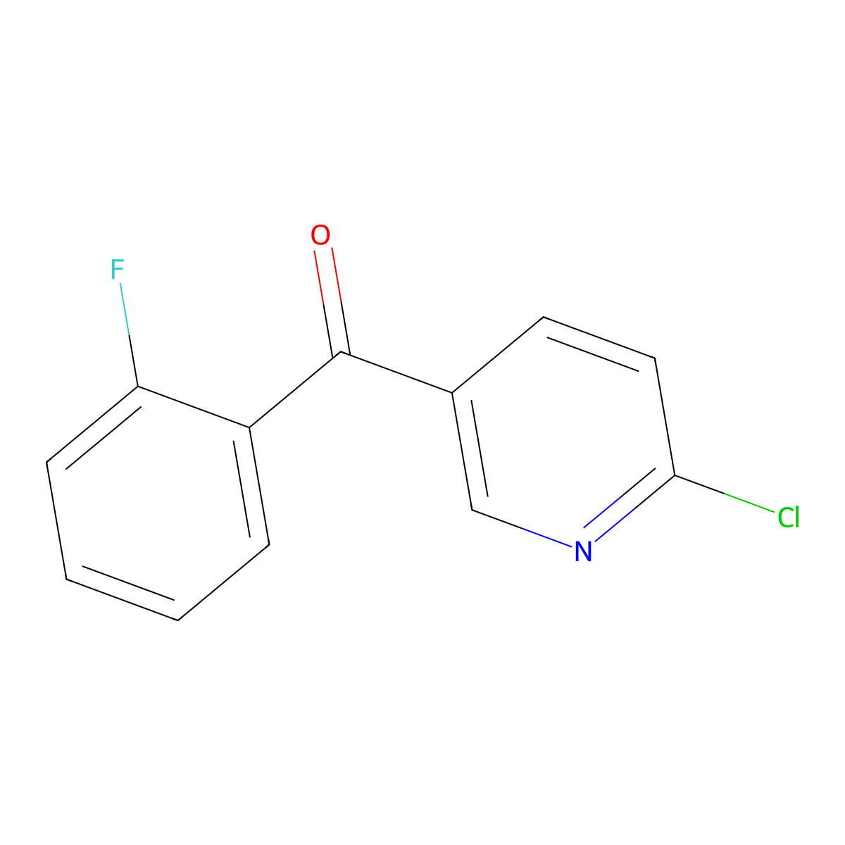 2-Chloro-5-(2-fluorobenzoyl)pyridine molecular structure, CAS 1187167-94-7