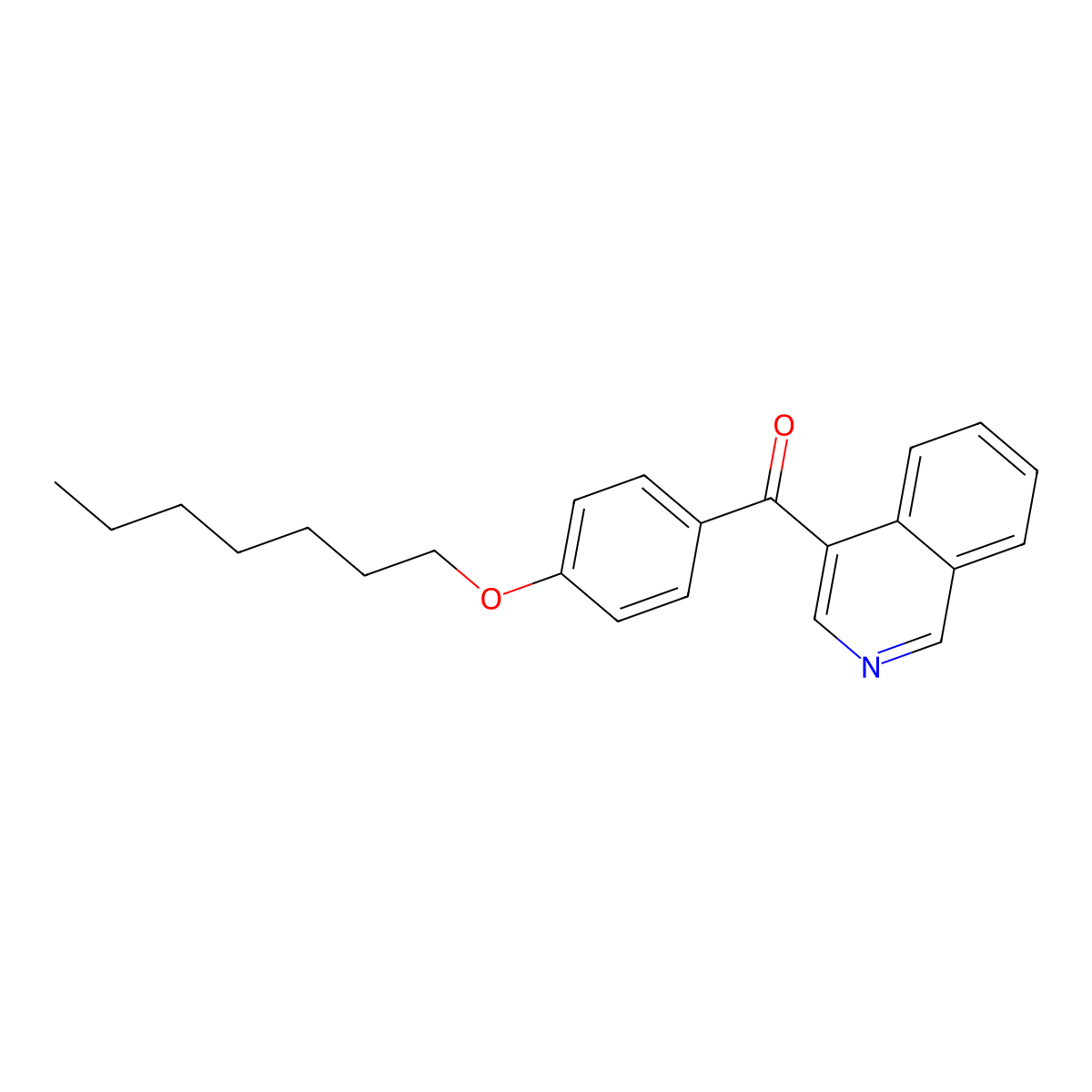 4-(4-Heptyloxybenzoyl)isoquinoline molecular structure, CAS 1187167-95-8