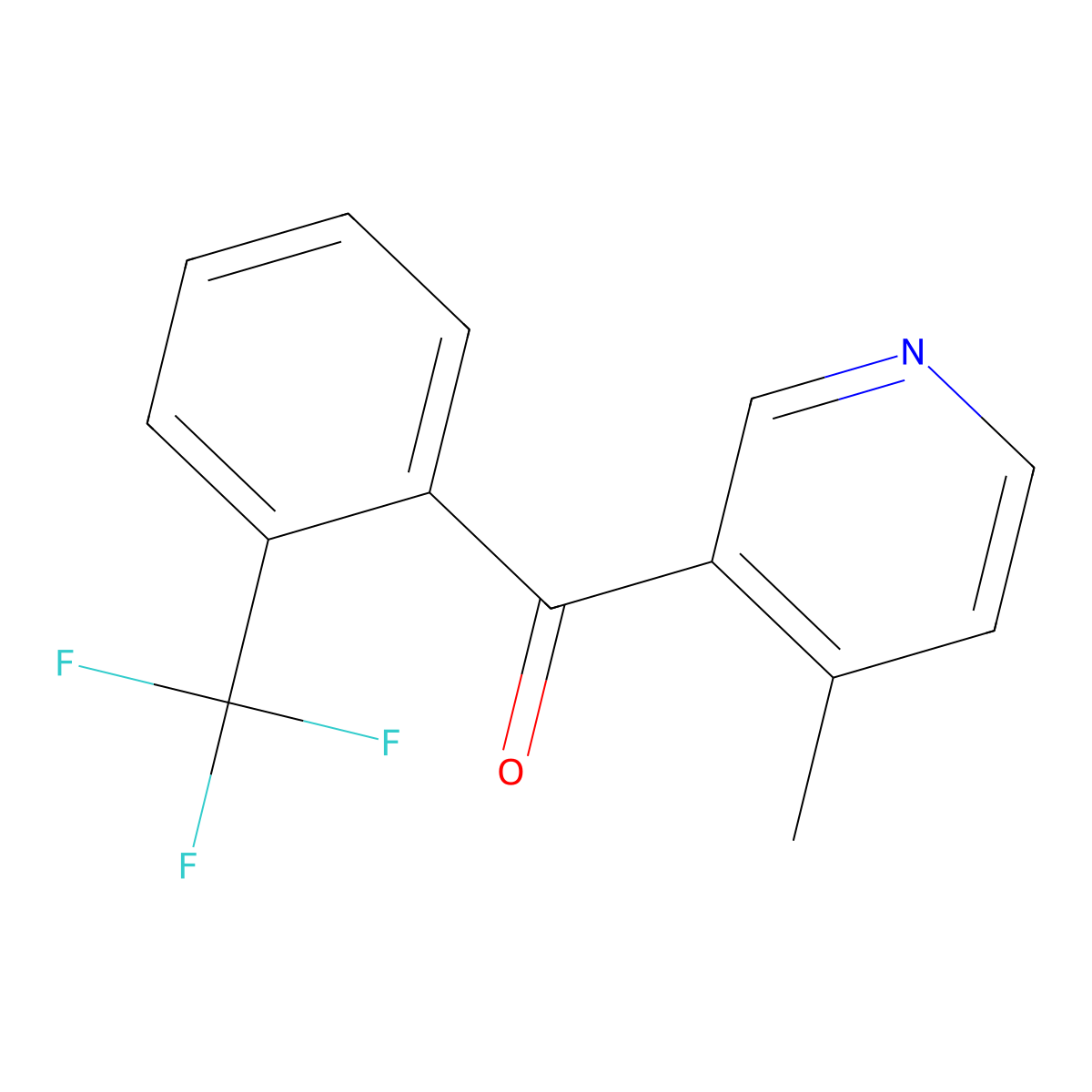 4-Methyl-3-(2-trifluoromethylbenzoyl)pyridine molecular structure, CAS 1187167-96-9