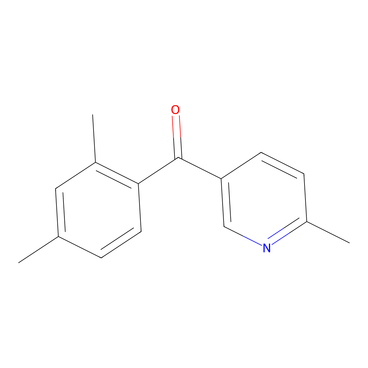 5-(2,4-Dimethylbenzoyl)-2-methylpyridine molecular structure, CAS 1187167-97-0