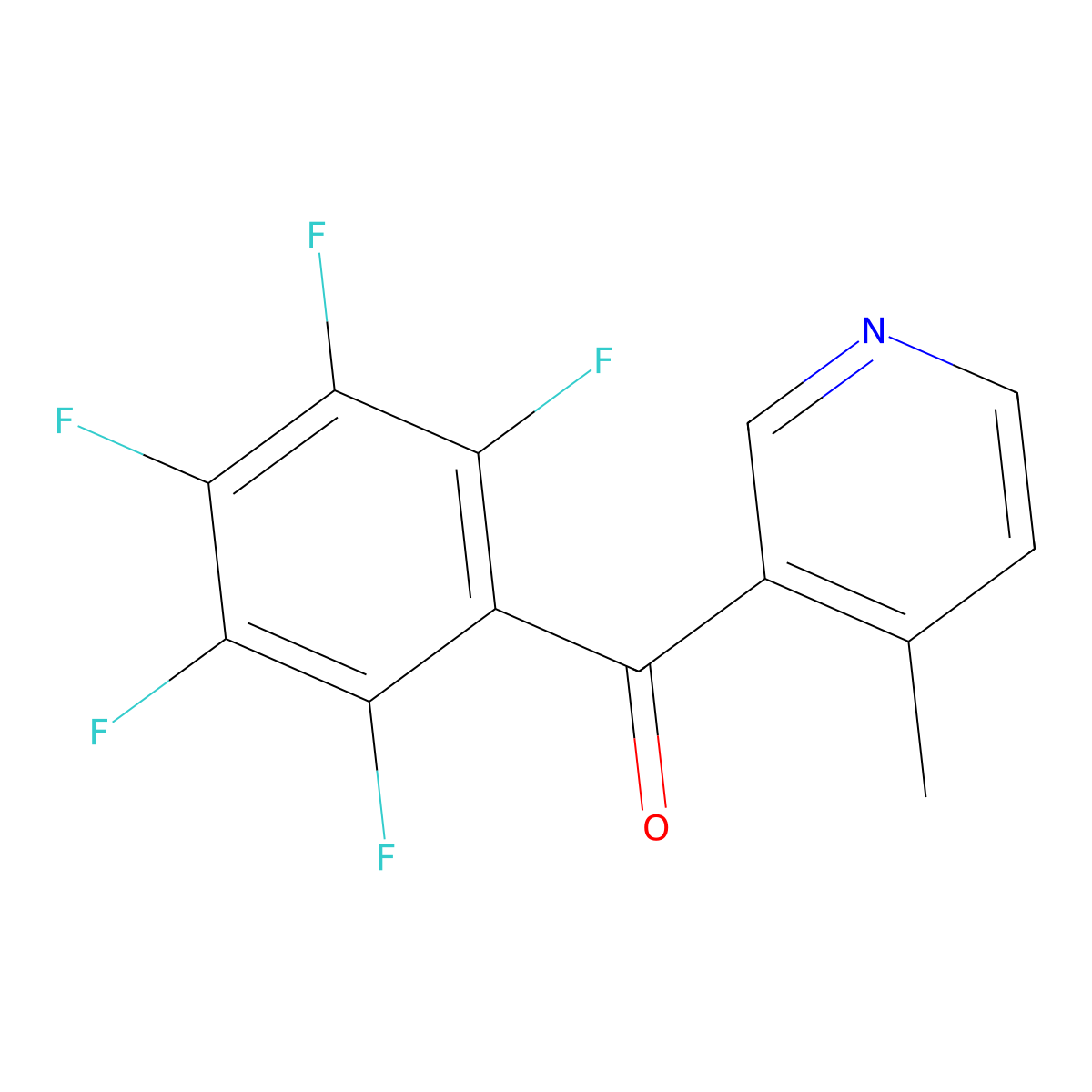 4-Methyl-3-(pentafluorobenzoyl)pyridine molecular structure, CAS 1187167-98-1