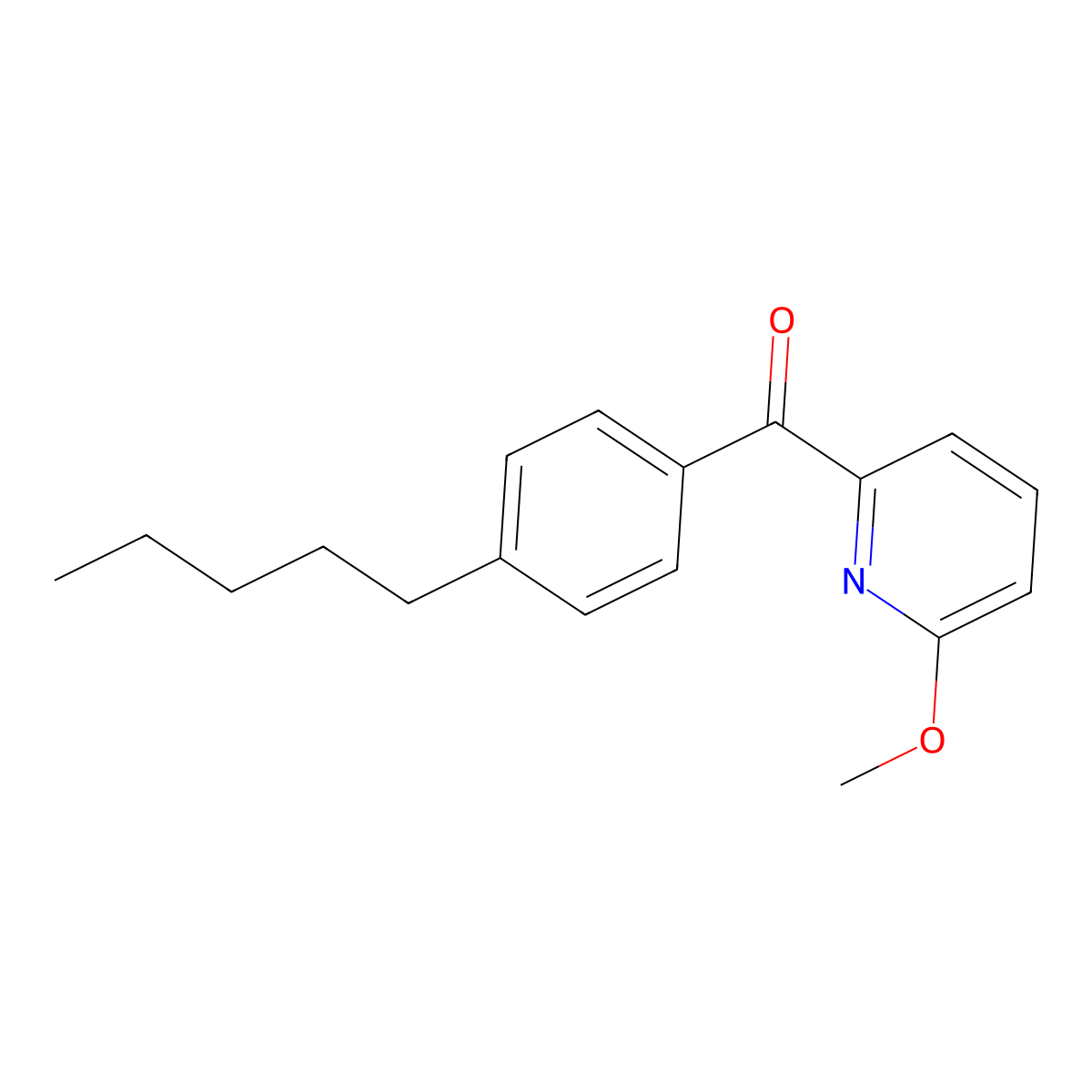 6-Methoxy-2-(4-pentylbenzoyl)pyridine molecular structure, CAS 1187167-99-2