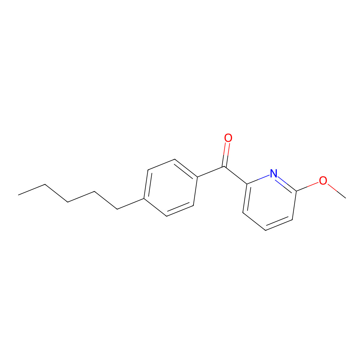 6-Methoxy-2-(4-pentylbenzoyl)pyridine molecular structure, CAS 1187167-99-2