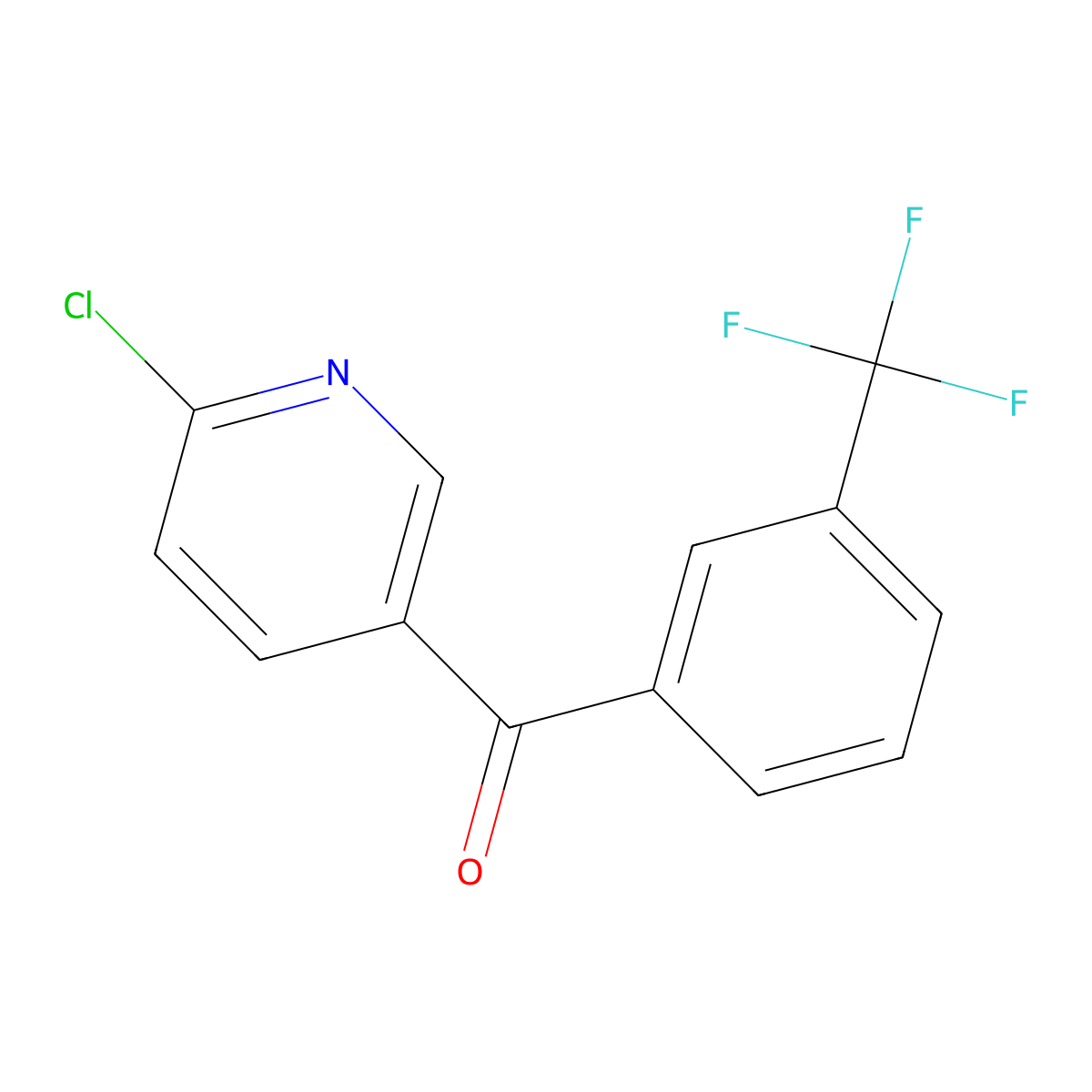 2-Chloro-5-(3-trifluoromethylbenzoyl)pyridine molecular structure, CAS 1187168-00-8