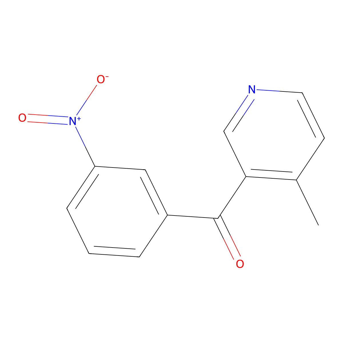 4-Methyl-3-(3-nitrobenzoyl)pyridine molecular structure, CAS 1187168-01-9