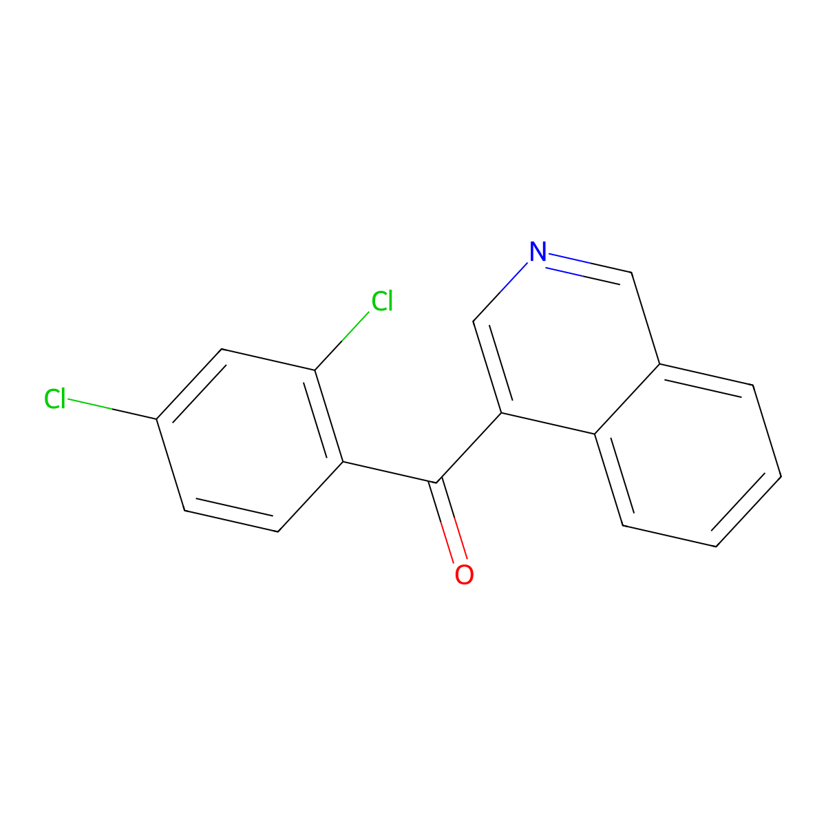 4-(2,4-Dichlorobenzoyl)isoquinoline molecular structure, CAS 1187168-03-1