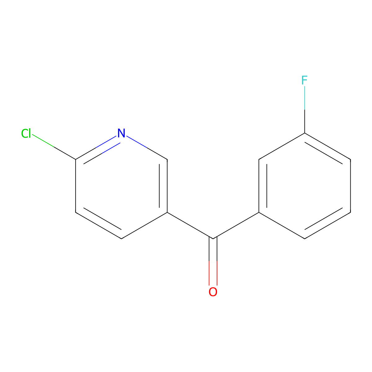 2-Chloro-5-(3-fluorobenzoyl)pyridine molecular structure, CAS 1187168-05-3