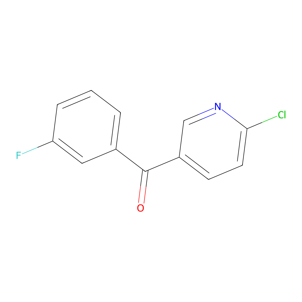 2-Chloro-5-(3-fluorobenzoyl)pyridine molecular structure, CAS 1187168-05-3