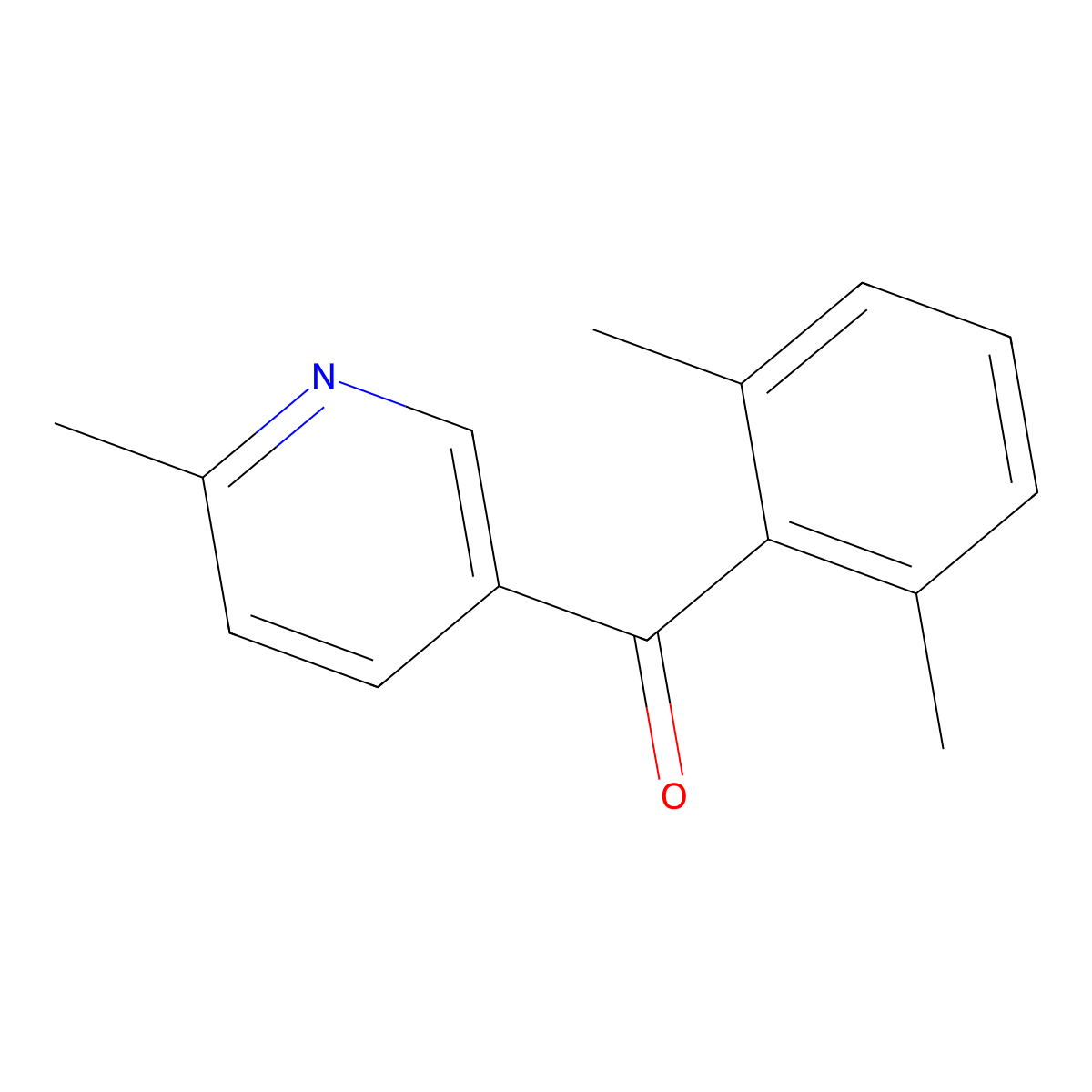 5-(2,6-Dimethylbenzoyl)-2-methylpyridine molecular structure, CAS 1187168-06-4
