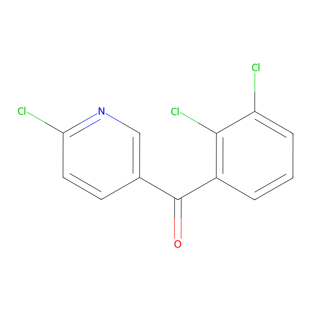 2-Chloro-5-(2,3-dichlorobenzoyl)pyridine molecular structure, CAS 1187168-17-7