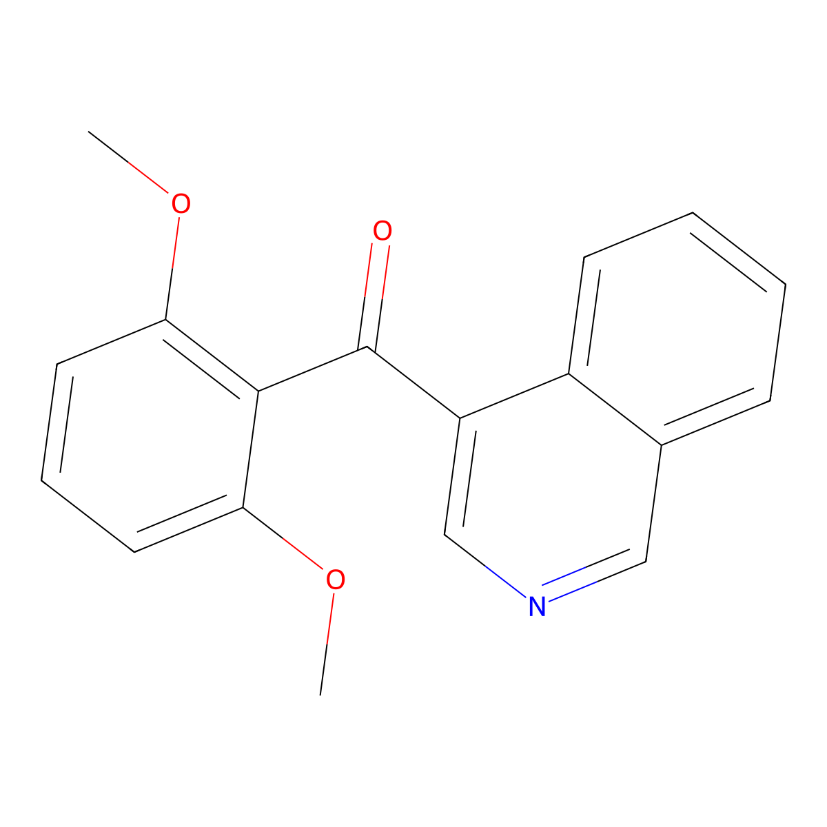 4-(2,6-Dimethoxybenzoyl)isoquinoline molecular structure, CAS 1187168-19-9