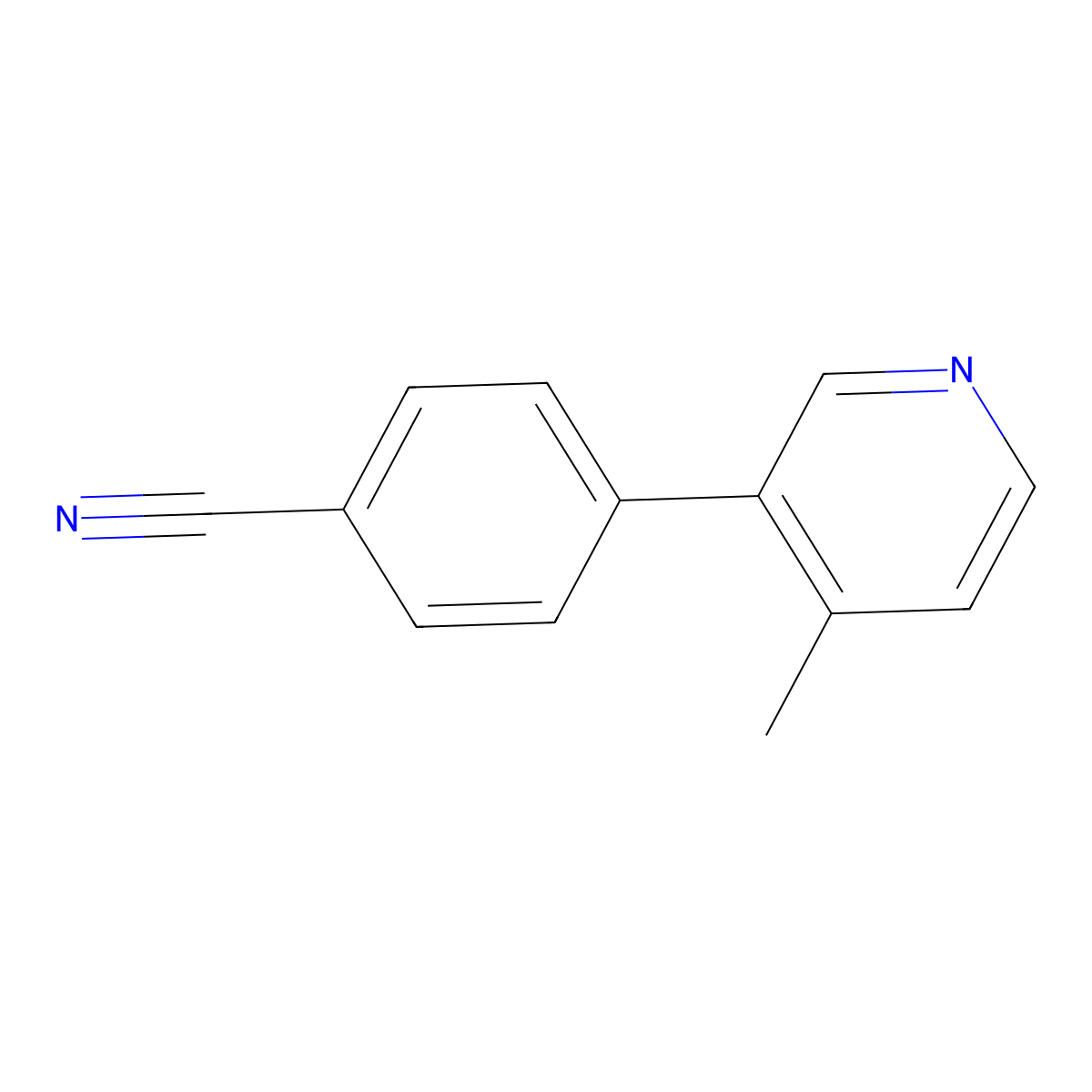 4-(4-Methylpyridin-3-yl)benzonitrile molecular structure, CAS 1187168-21-3