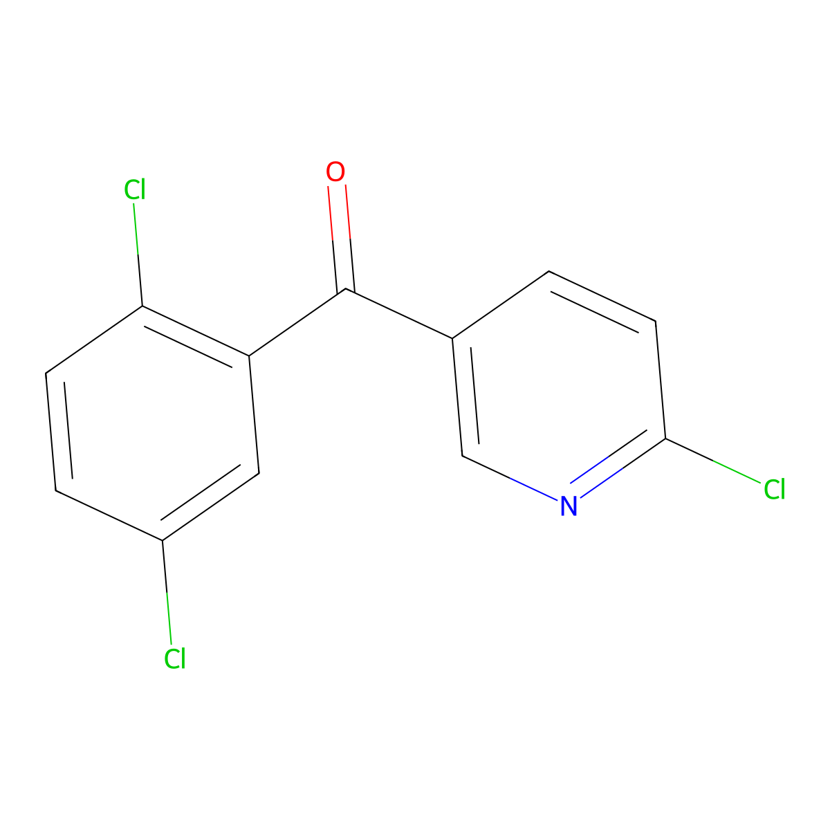 2-Chloro-5-(2,5-dichlorobenzoyl)pyridine molecular structure, CAS 1187168-23-5