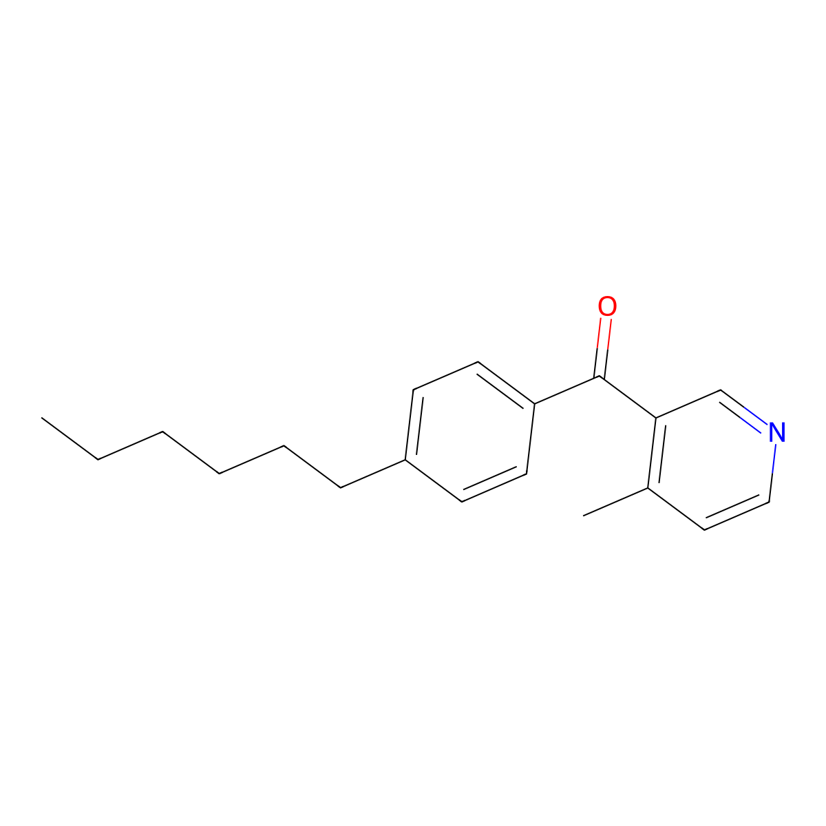 3-(4-Hexylbenzoyl)-4-methylpyridine molecular structure, CAS 1187168-24-6
