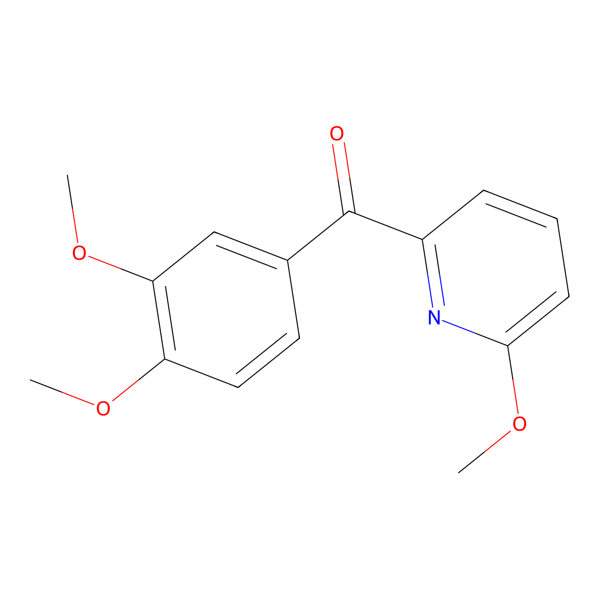 2-(3,4-Dimethoxybenzoyl)-6-methoxypyridine molecular structure, CAS 1187168-28-0