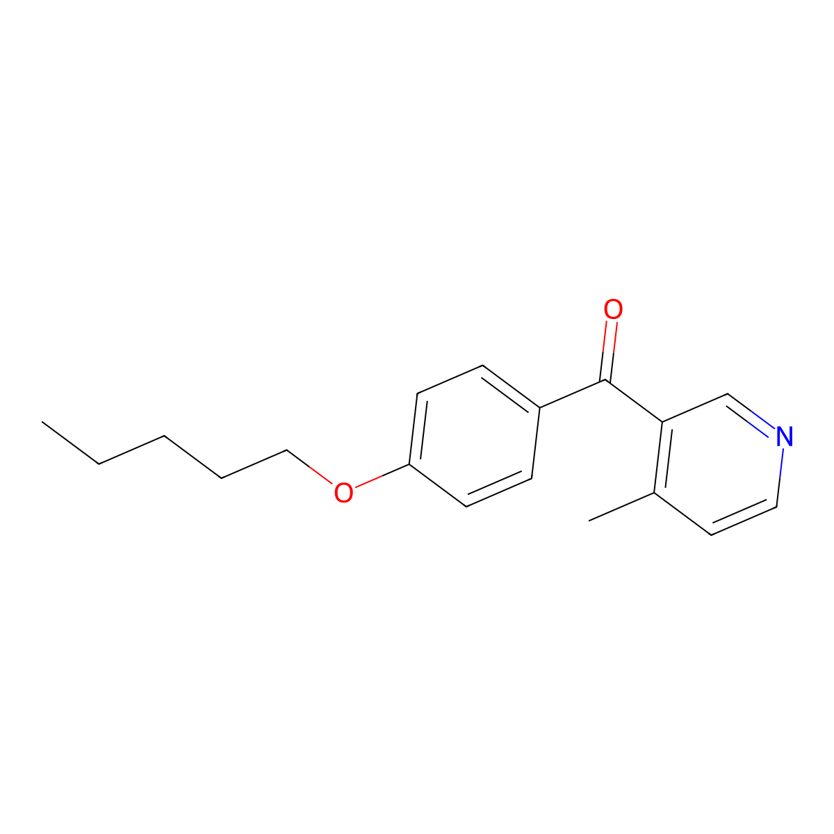 4-Methyl-3-(4-pentyloxybenzoyl)pyridine molecular structure, CAS 1187168-29-1
