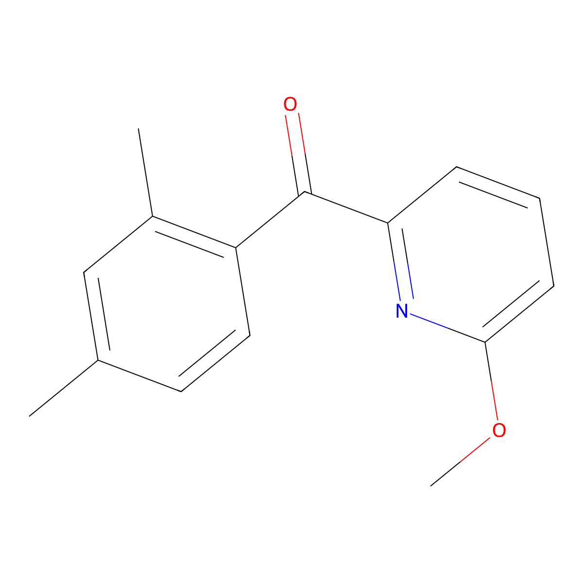 2-(2,4-Dimethylbenzoyl)-6-methoxypyridine molecular structure, CAS 1187168-37-1