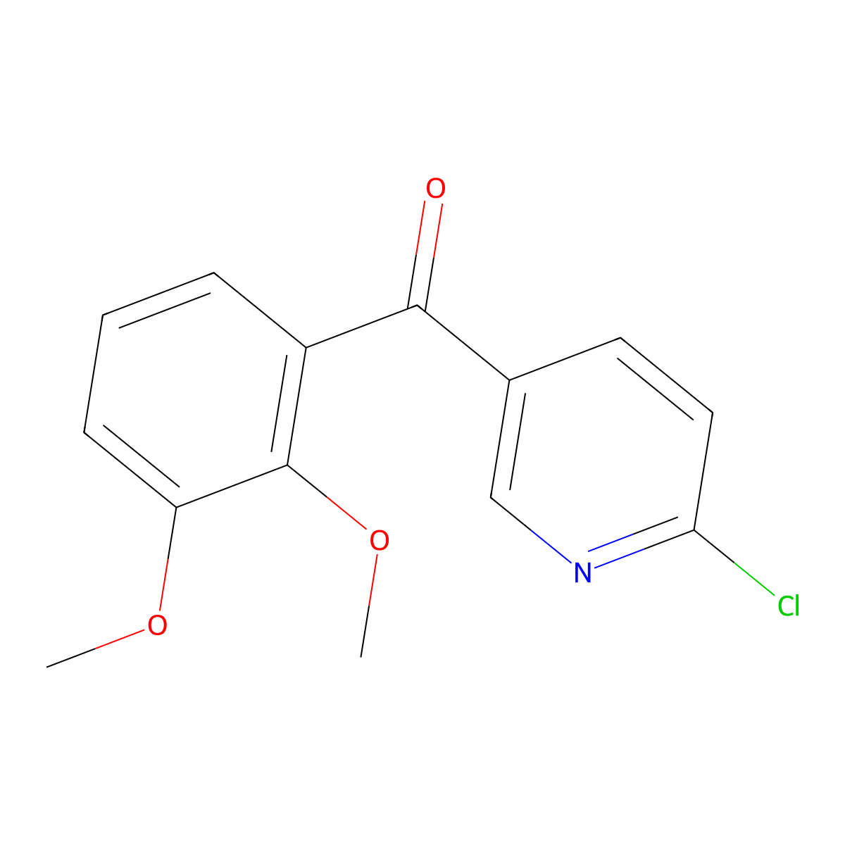 2-Chloro-5-(2,3-dimethoxybenzoyl)pyridine molecular structure, CAS 1187168-38-2