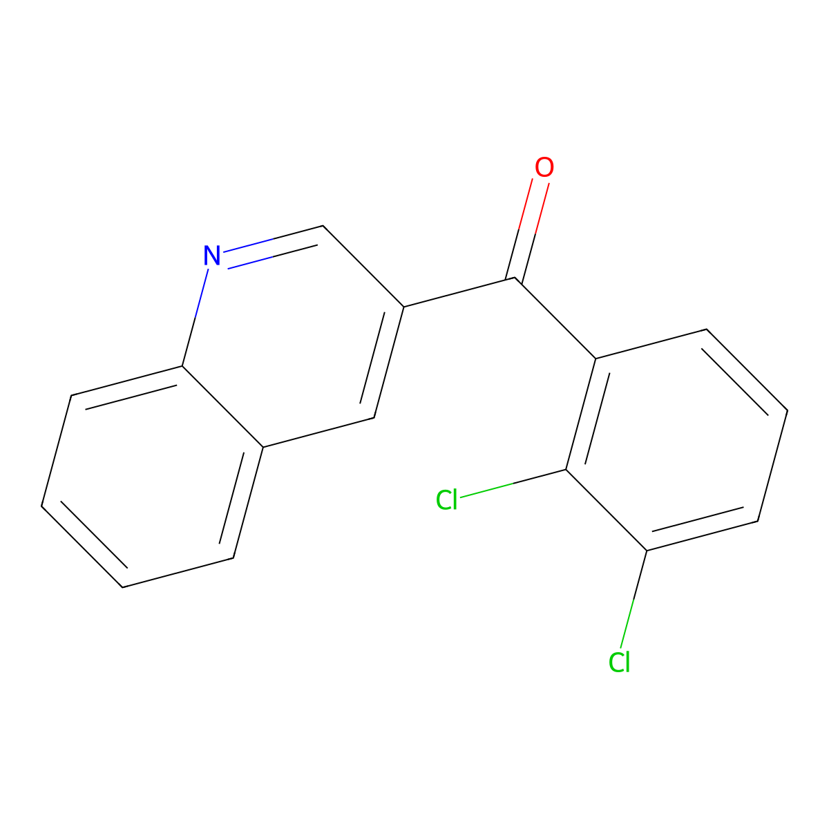 (2,3-Dichlorophenyl)(quinolin-3-yl)methanone molecular structure, CAS 1187168-39-3
