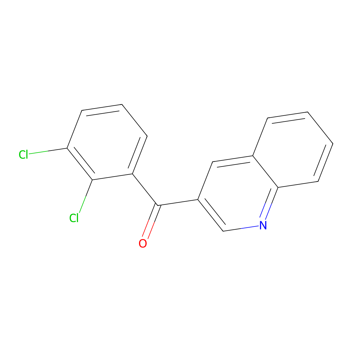 (2,3-Dichlorophenyl)(quinolin-3-yl)methanone molecular structure, CAS 1187168-39-3