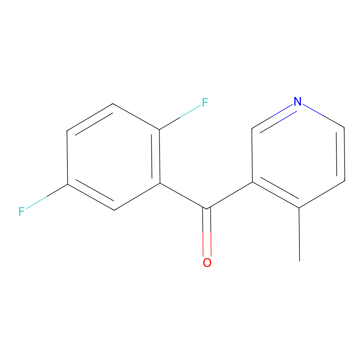 3-(2,5-Difluorobenzoyl)-4-methylpyridine molecular structure, CAS 1187168-40-6