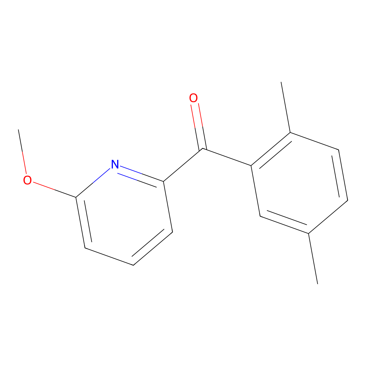 2-(2,5-Dimethylbenzoyl)-6-methoxypyridine molecular structure, CAS 1187168-42-8