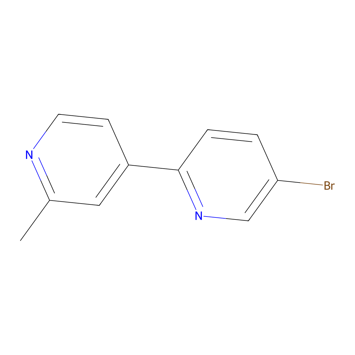 5-Bromo-2'-methyl-[2,4']bipyridinyl molecular structure, CAS 1187168-43-9
