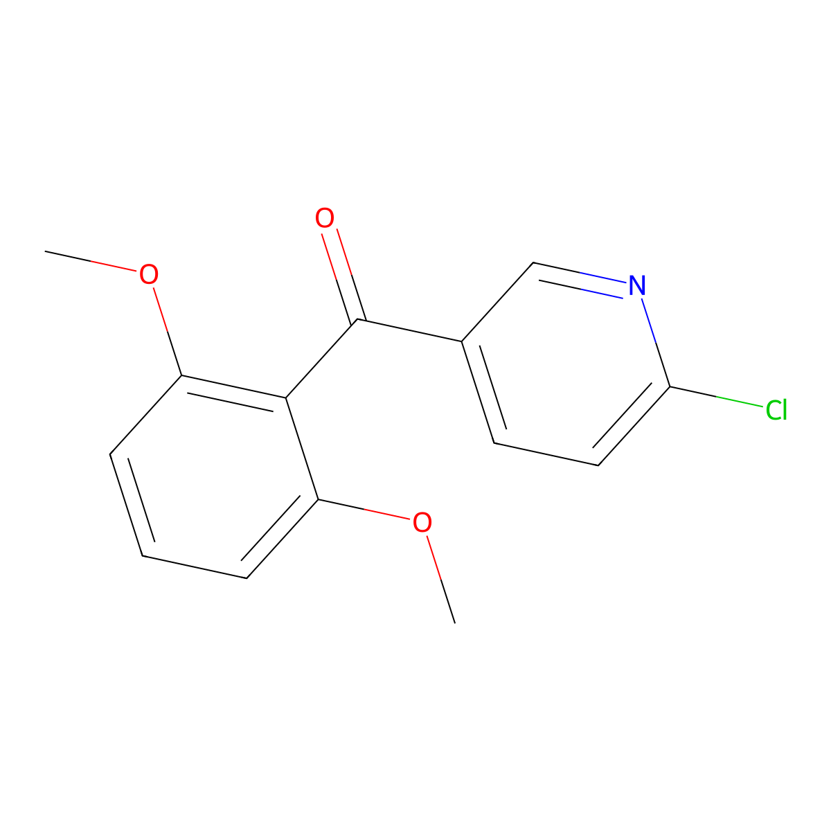 2-Chloro-5-(2,6-dimethoxybenzoyl)pyridine molecular structure, CAS 1187168-44-0
