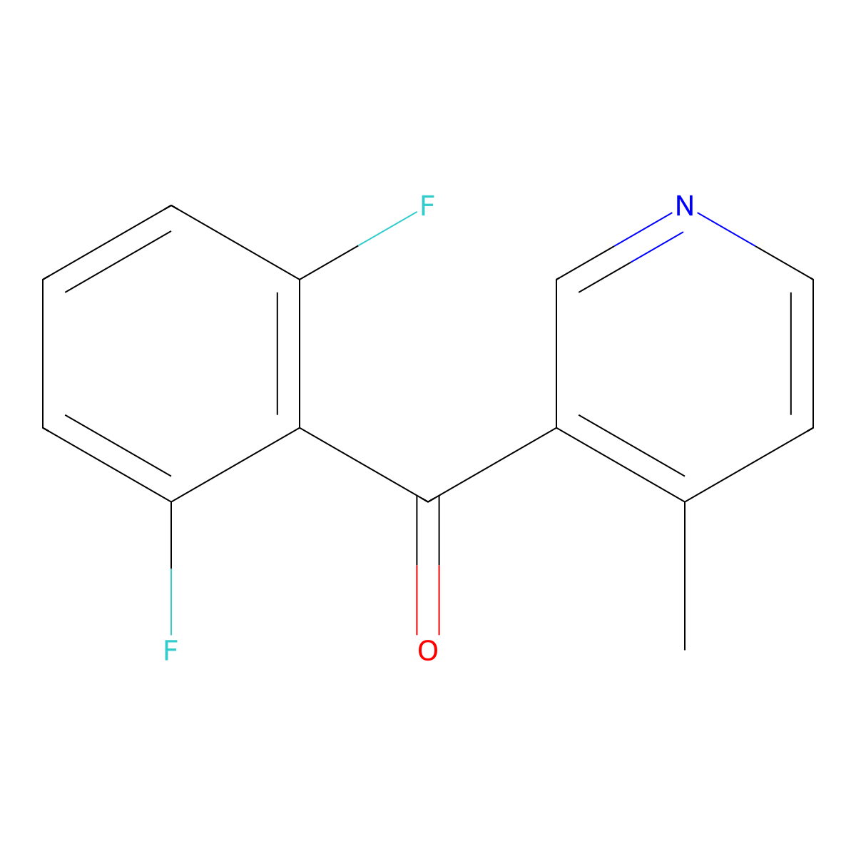 3-(2,6-Difluorobenzoyl)-4-methylpyridine molecular structure, CAS 1187168-45-1