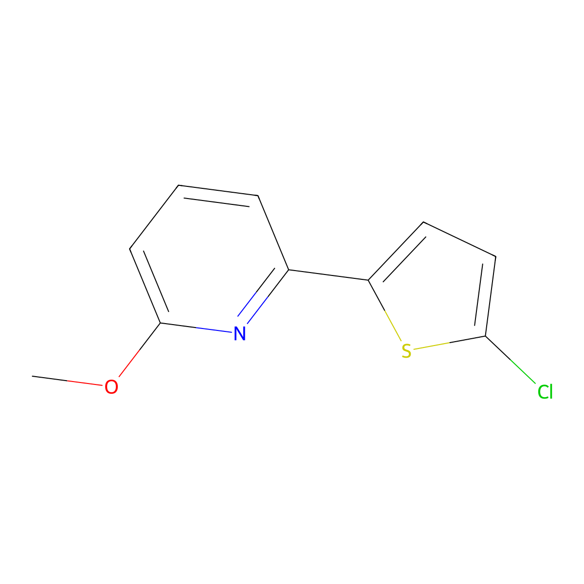 2-(5-Chloro-2-thienyl)-6-methoxypyridine molecular structure, CAS 1187168-49-5