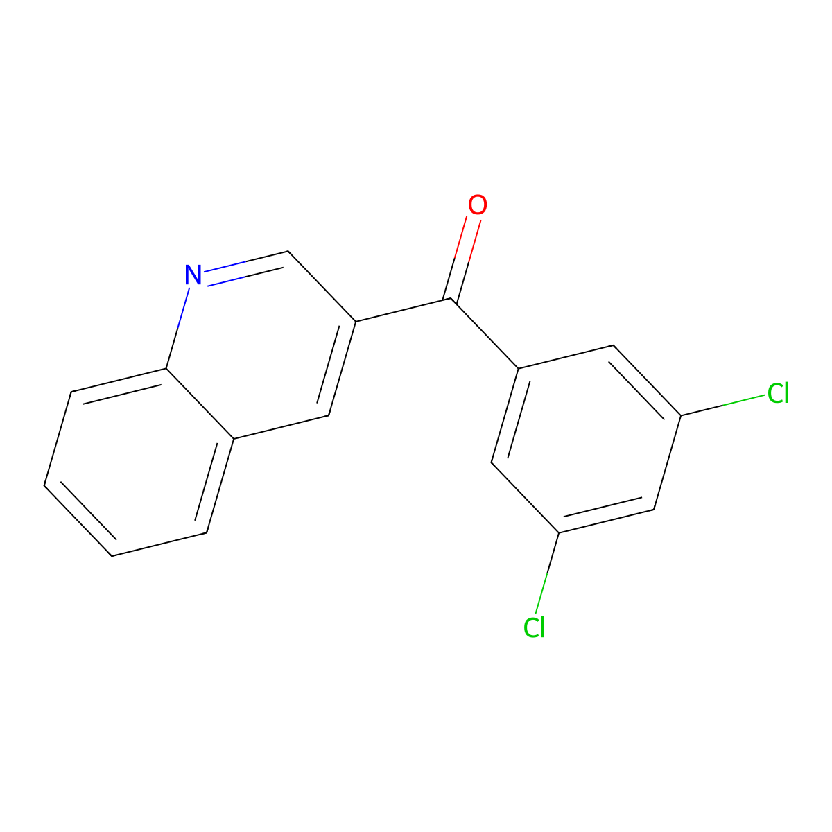 (3,5-Dichlorophenyl)(quinolin-3-yl)methanone molecular structure, CAS 1187168-50-8