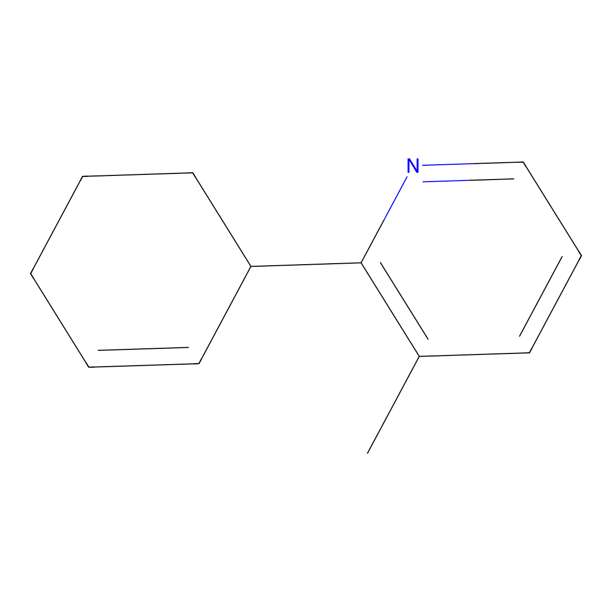 2-(2-Cyclohexenyl)-3-methylpyridine molecular structure, CAS 1187168-51-9