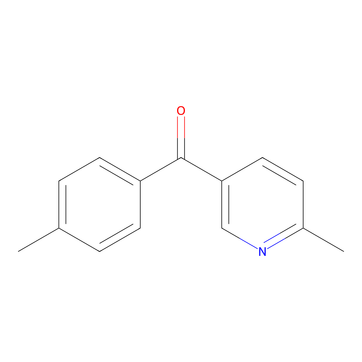 (4-Methylphenyl)(6-methyl-3-pyridinyl)methanone molecular structure, CAS 1187168-52-0