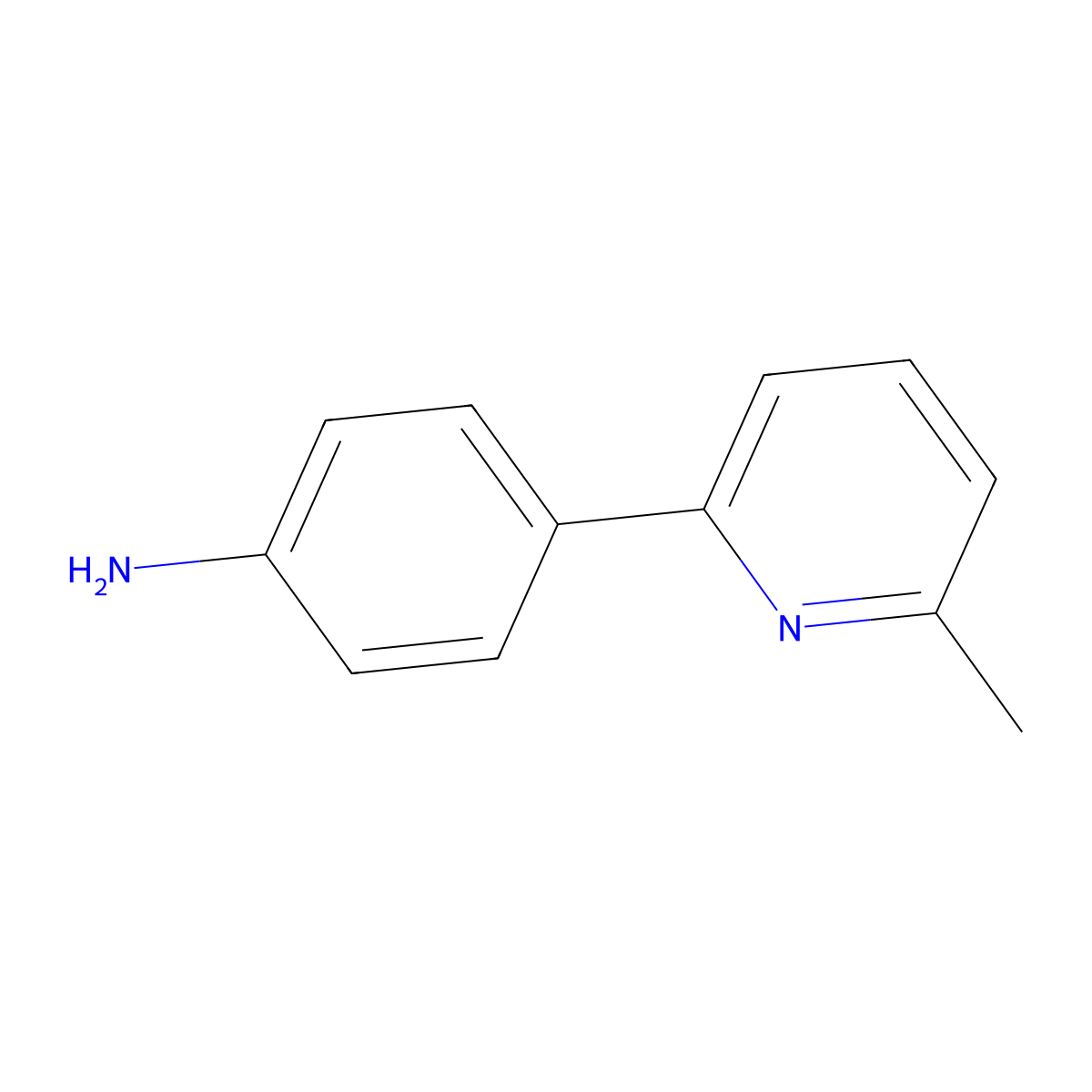 4-(6-Methylpyridin-2-yl)aniline molecular structure, CAS 1187168-53-1
