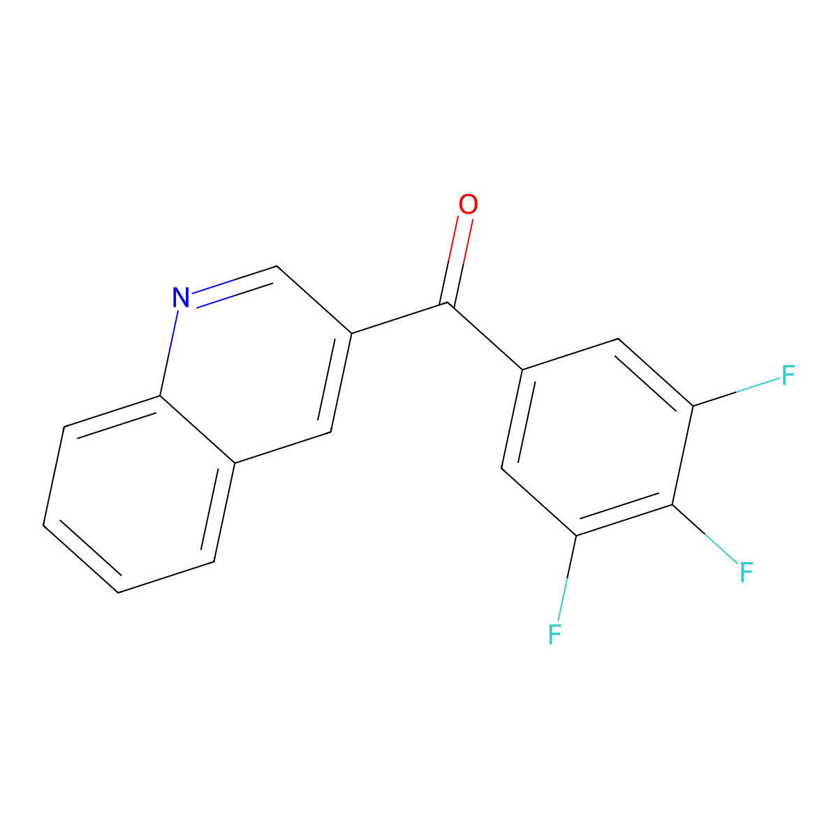 Quinolin-3-yl(3,4,5-trifluorophenyl)methanone molecular structure, CAS 1187168-56-4