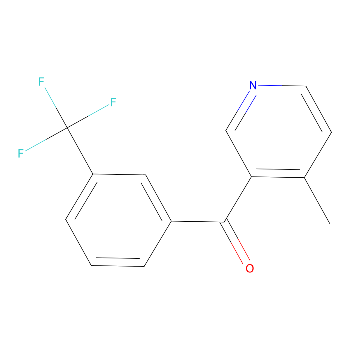 4-Methyl-3-(3-trifluoromethylbenzoyl)pyridine molecular structure, CAS 1187168-61-1