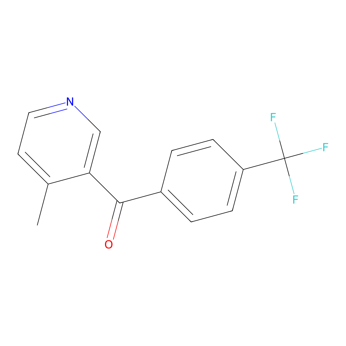 4-Methyl-3-(4-trifluoromethylbenzoyl)pyridine molecular structure, CAS 1187168-66-6