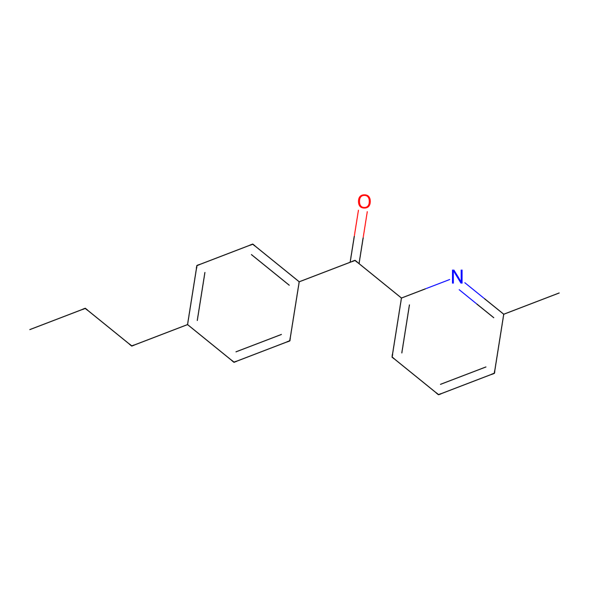 6-Methyl-2-(4-propylbenzoyl)-pyridine molecular structure, CAS 1187168-73-5