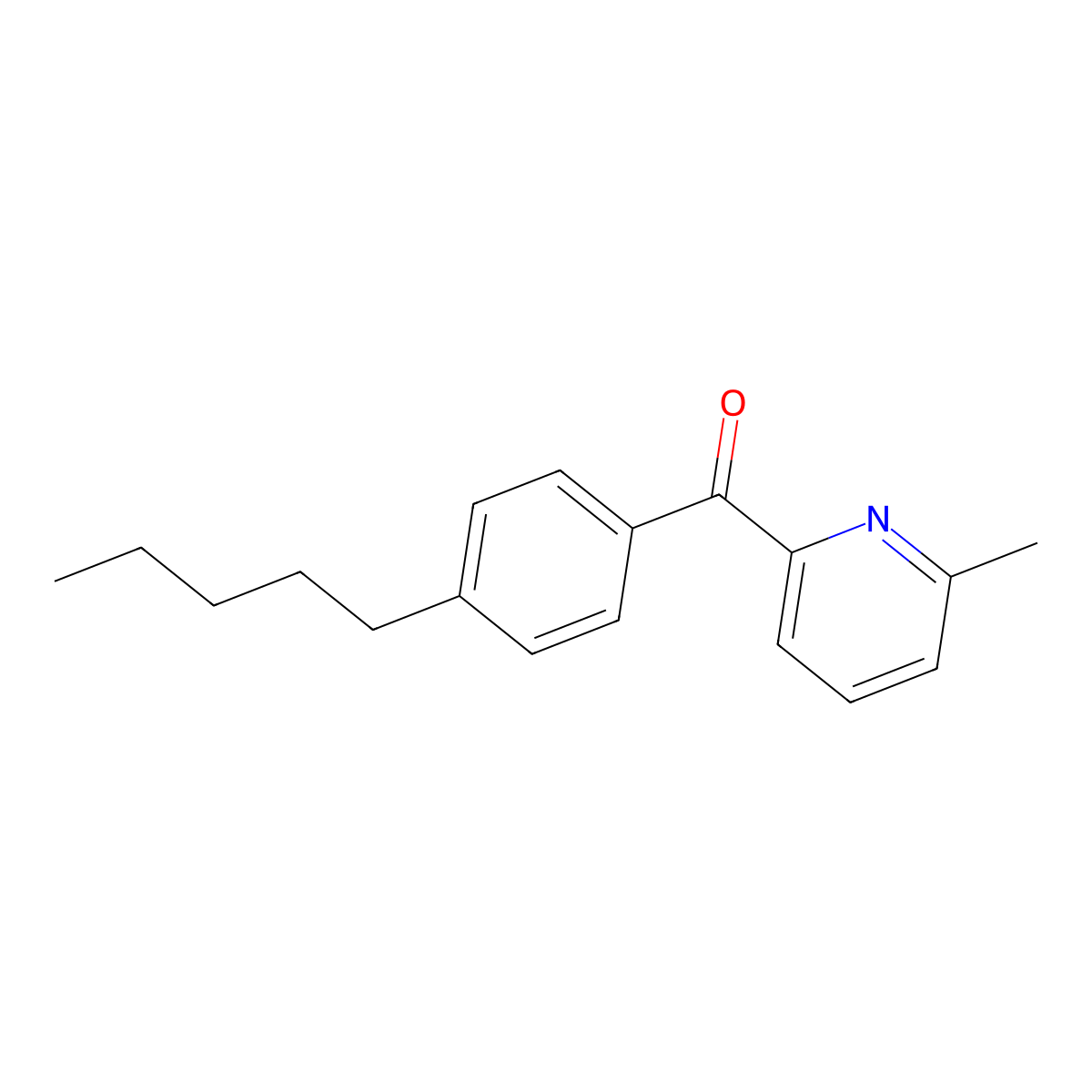 6-Methyl-2-(4-pentylbenzoyl)-pyridine molecular structure, CAS 1187168-75-7
