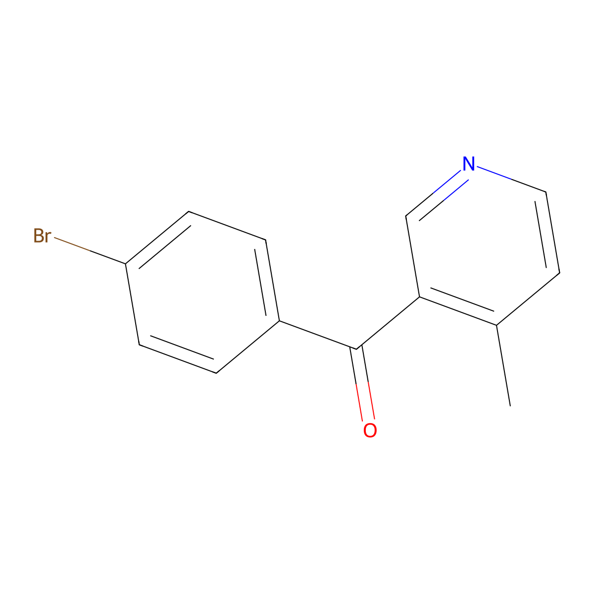 3-(4-Bromobenzoyl)-4-methylpyridine molecular structure, CAS 1187168-77-9