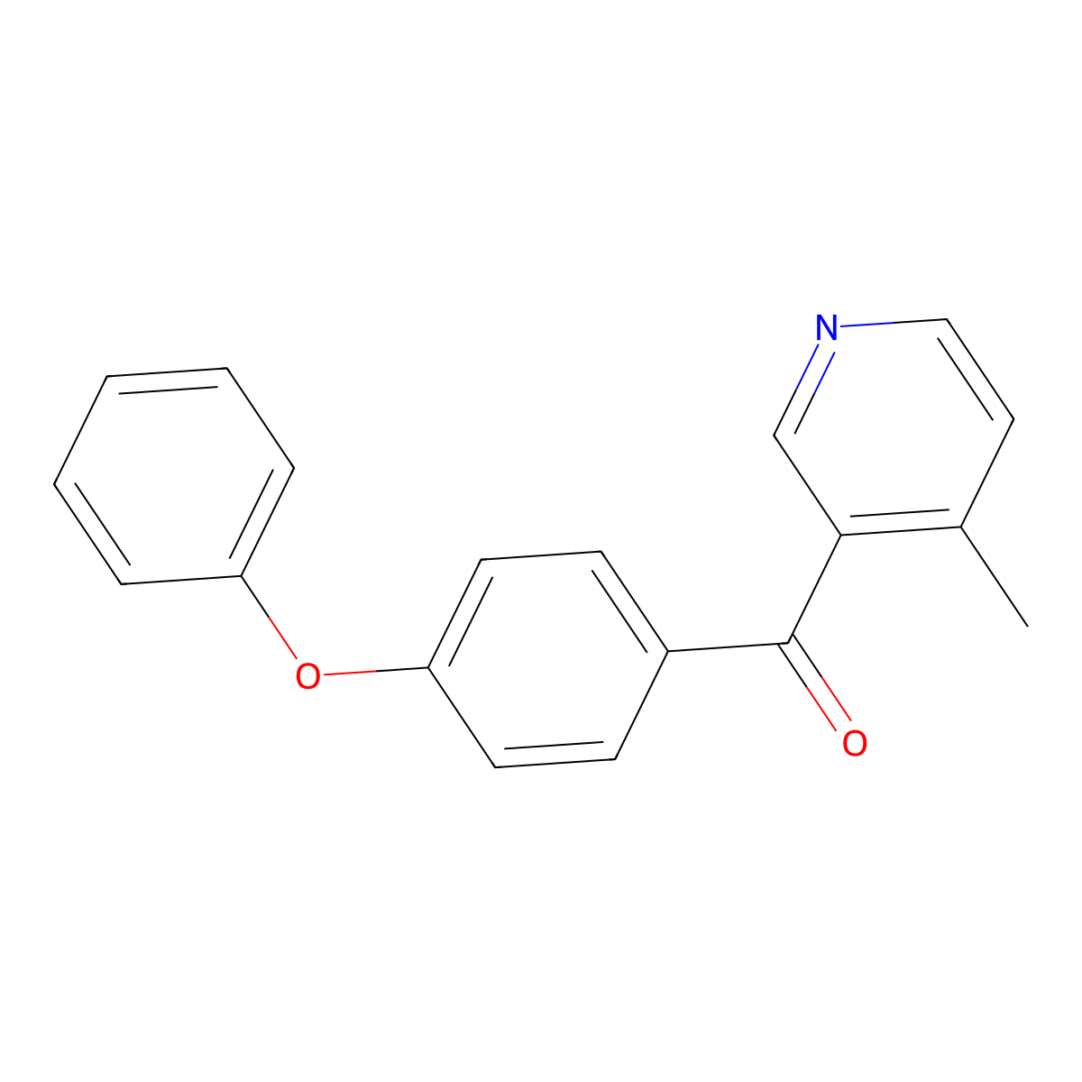 4-Methyl-3-(4-phenoxybenzoyl)pyridine molecular structure, CAS 1187168-78-0