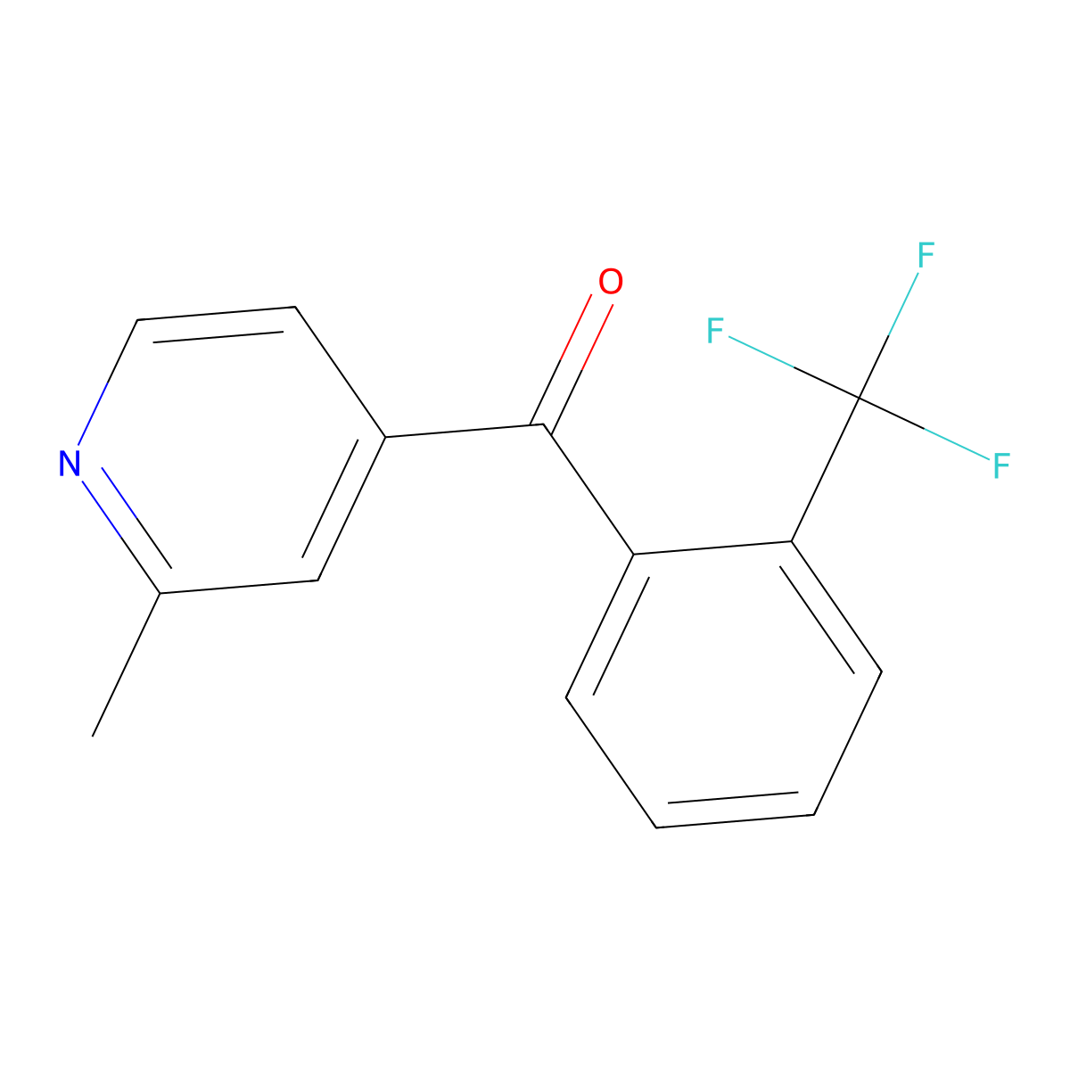 2-Methyl-4-(2-trifluoromethylbenzoyl)pyridine molecular structure, CAS 1187168-80-4