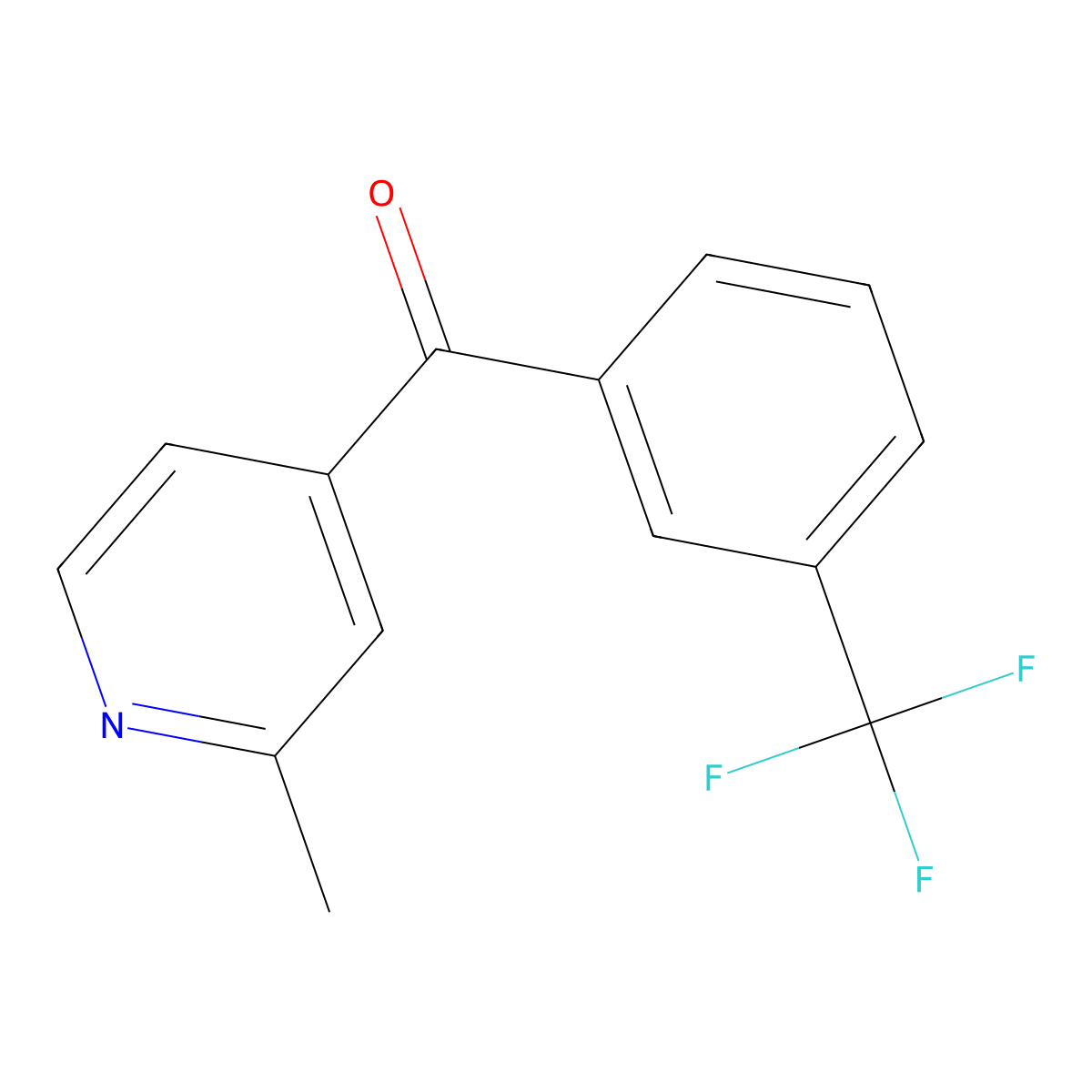2-Methyl-4-(3-trifluoromethylbenzoyl)pyridine molecular structure, CAS 1187168-84-8