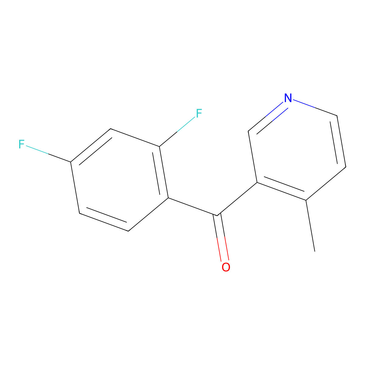 3-(2,4-Difluorobenzoyl)-4-methylpyridine molecular structure, CAS 1187168-90-6
