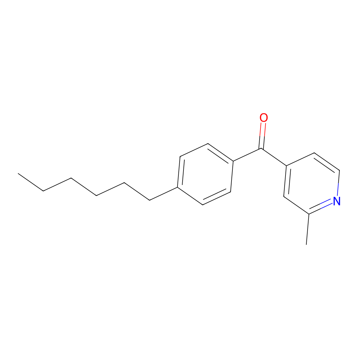 4-(4-Hexylbenzoyl)-2-methylpyridine molecular structure, CAS 1187168-97-3