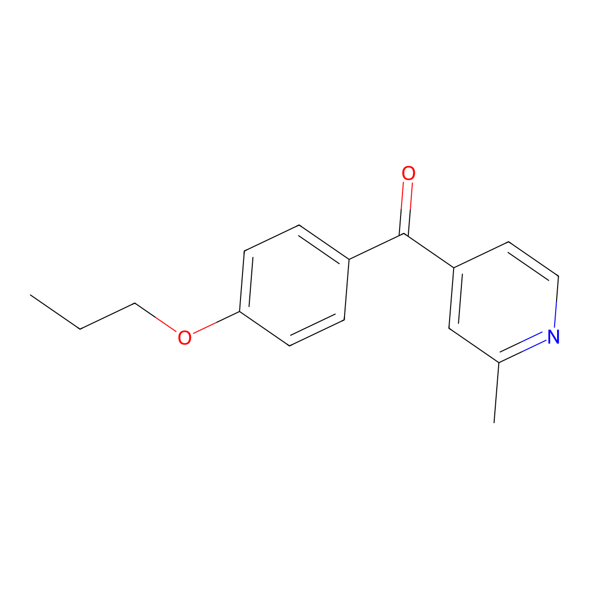 2-Methyl-4-(4-propoxybenzoyl)pyridine molecular structure, CAS 1187168-99-5